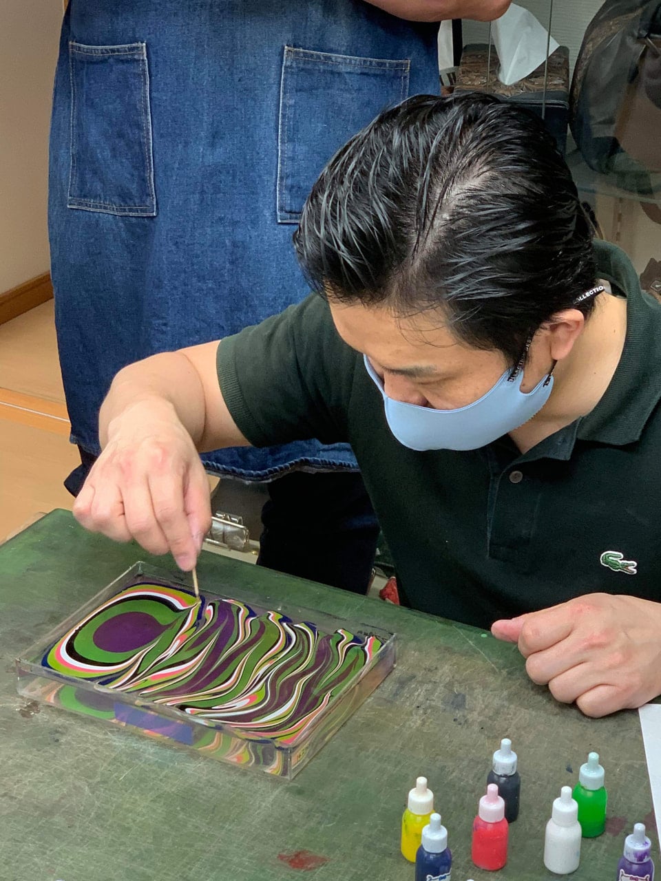 マーブリング講習会 JLCA ILCE Japan leather Craft 協会