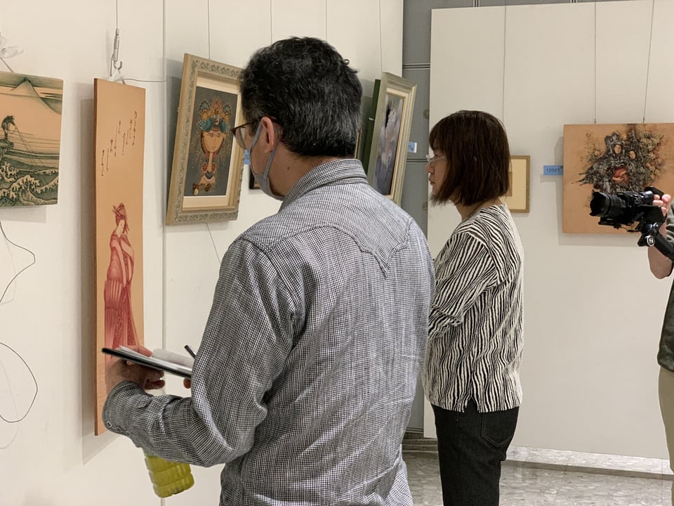 ILCE審査風景−2 レザークラフト 公募展