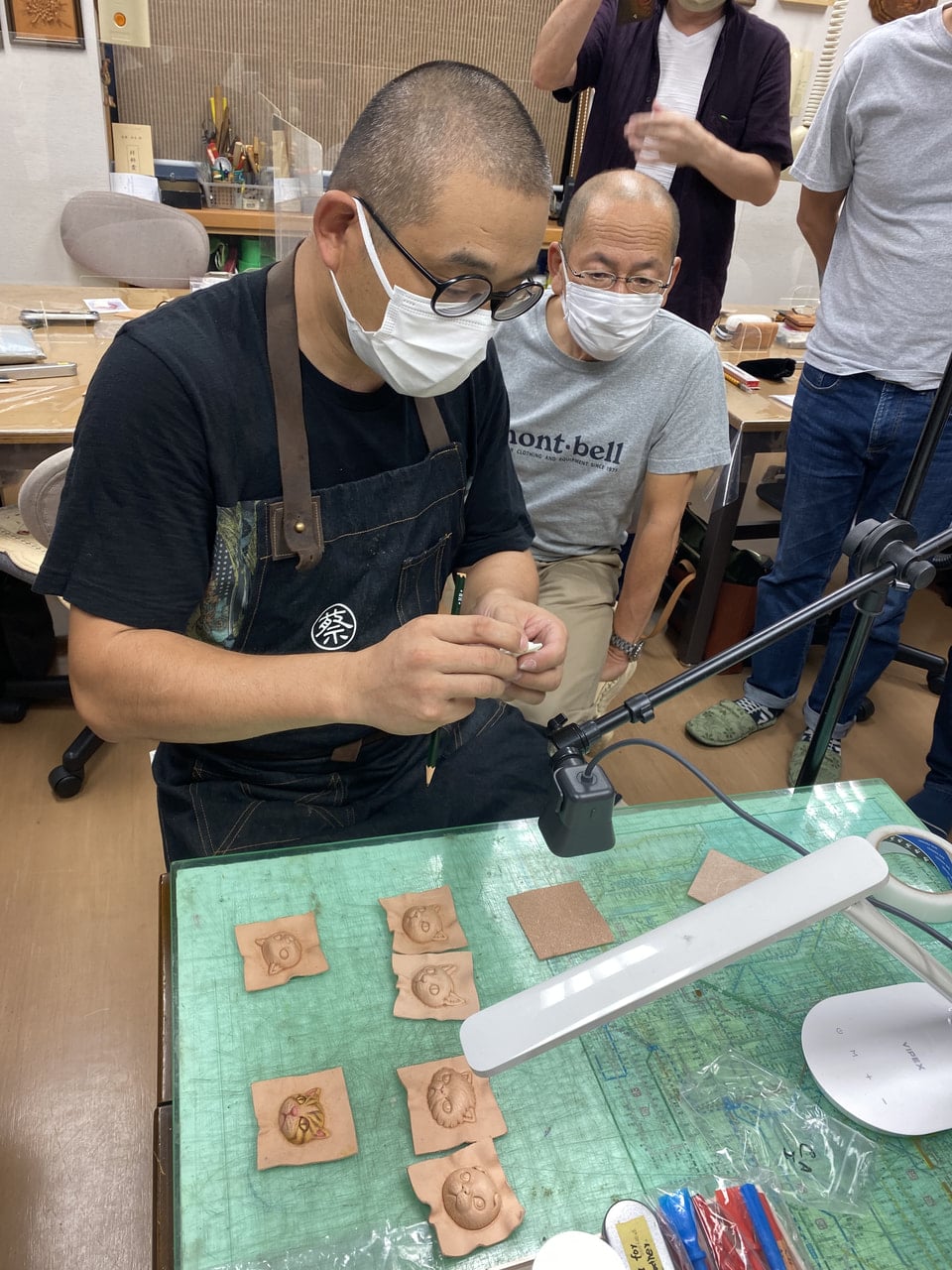 立体猫実技 JLCA講習会 レザークラフト 革工芸