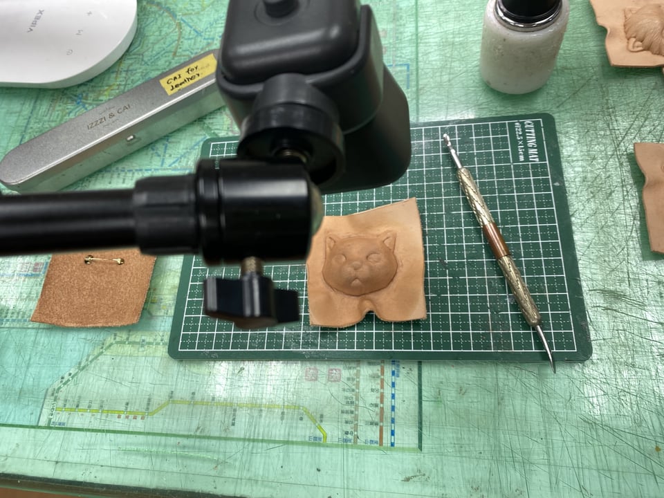 立体猫実技 JLCA講習会 レザークラフト 革工芸