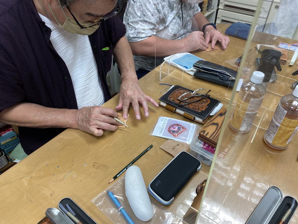 立体猫実技 JLCA講習会 レザークラフト 革工芸