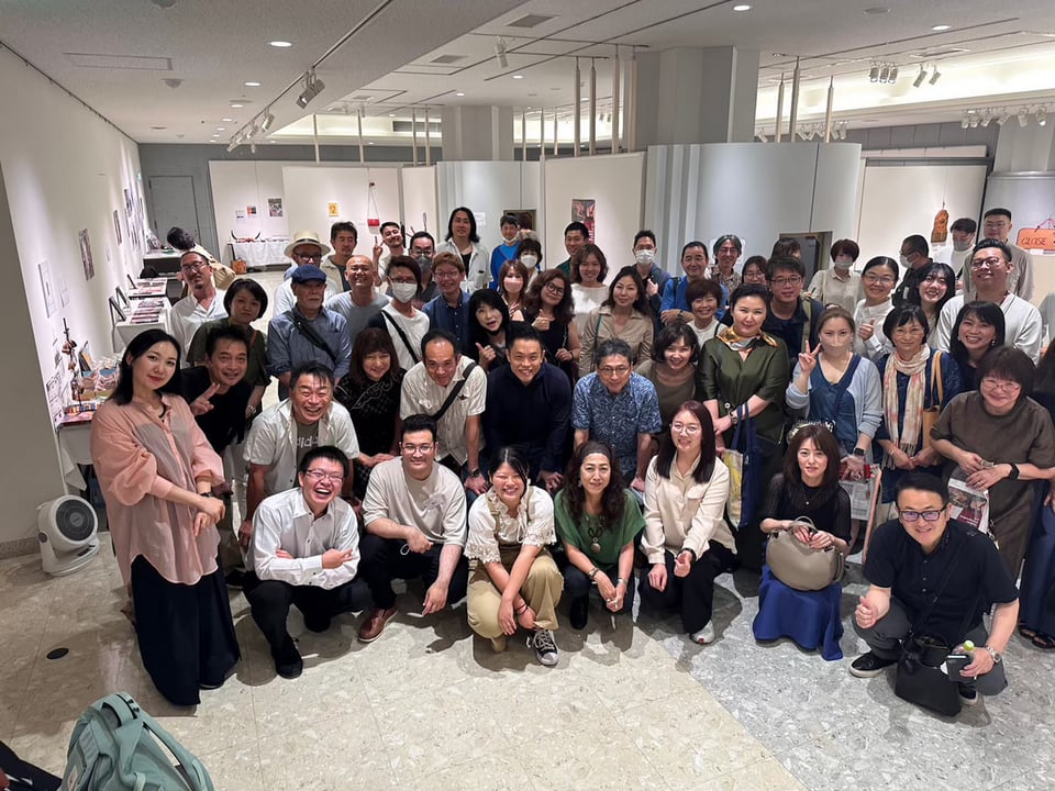 ILCE会場でレザークラフト　公募展